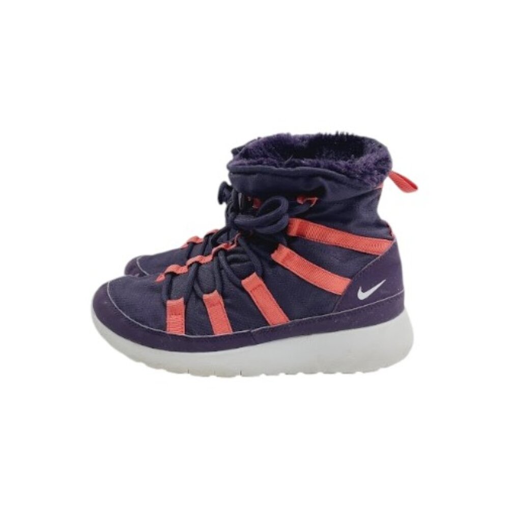 Nike Girl's‎ Purple Pink Roshe One-High 807758-501 Ankle Snow Boot Size 3.5